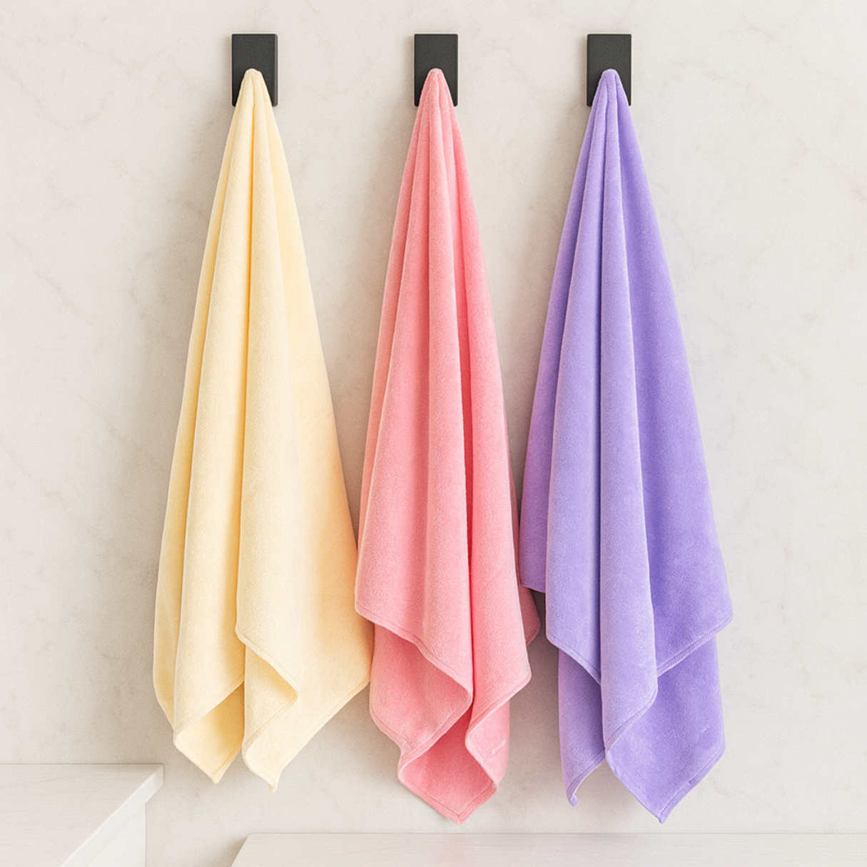 Bath Towel - Pastels | Soft Microfibre Neutral Colour Bath Towel