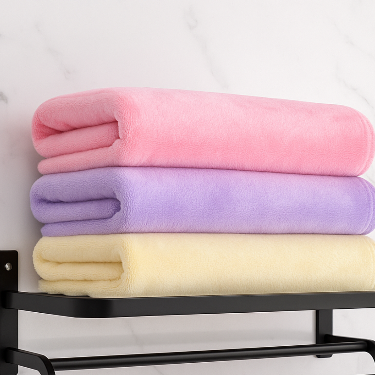 Bath Towel - Pastels | Soft Microfibre Neutral Colour Bath Towel