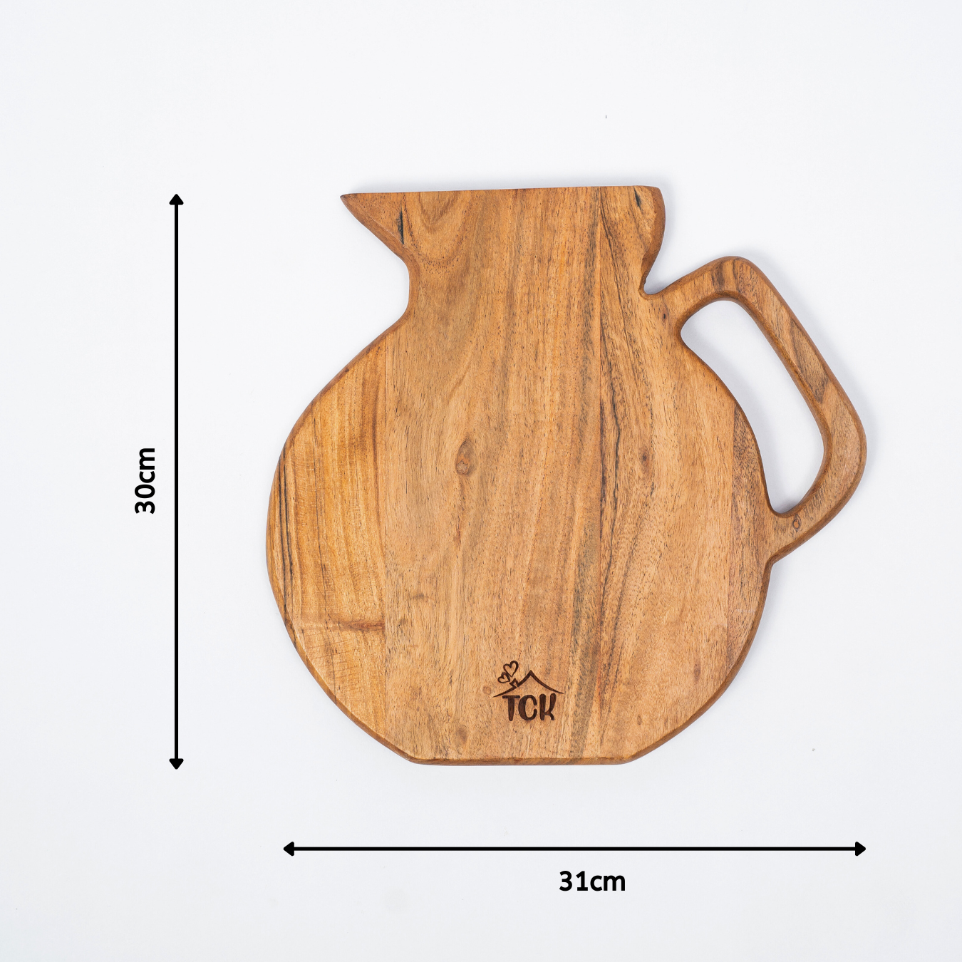 Pitcher Perfect 🏺 | Premium Acacia Wood Chopping and Serving Board with Beeswax Finish