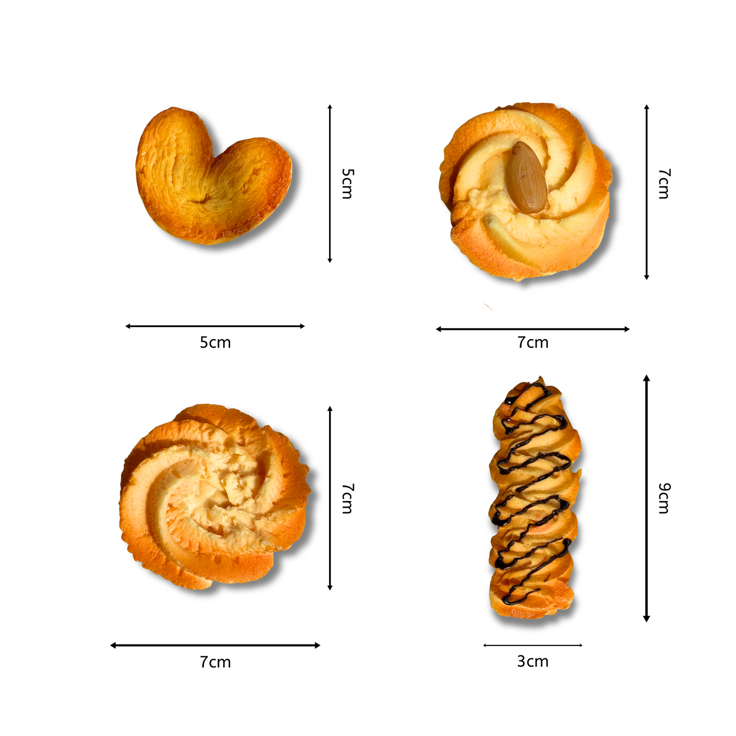 French Pastry Fridge Magnets (set of 4)