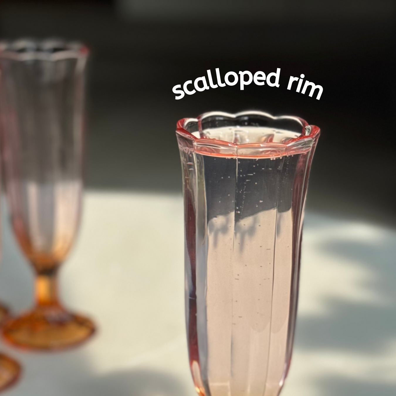 Ombré Coloured Champagne Glasses | Set of 2 glasses