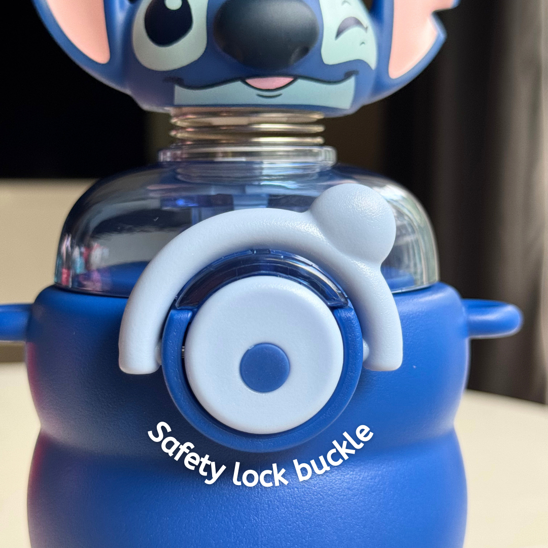 Bobblehead Bottle Disney Characters |Thermal Stainless Steel 550ml Bottle for kids