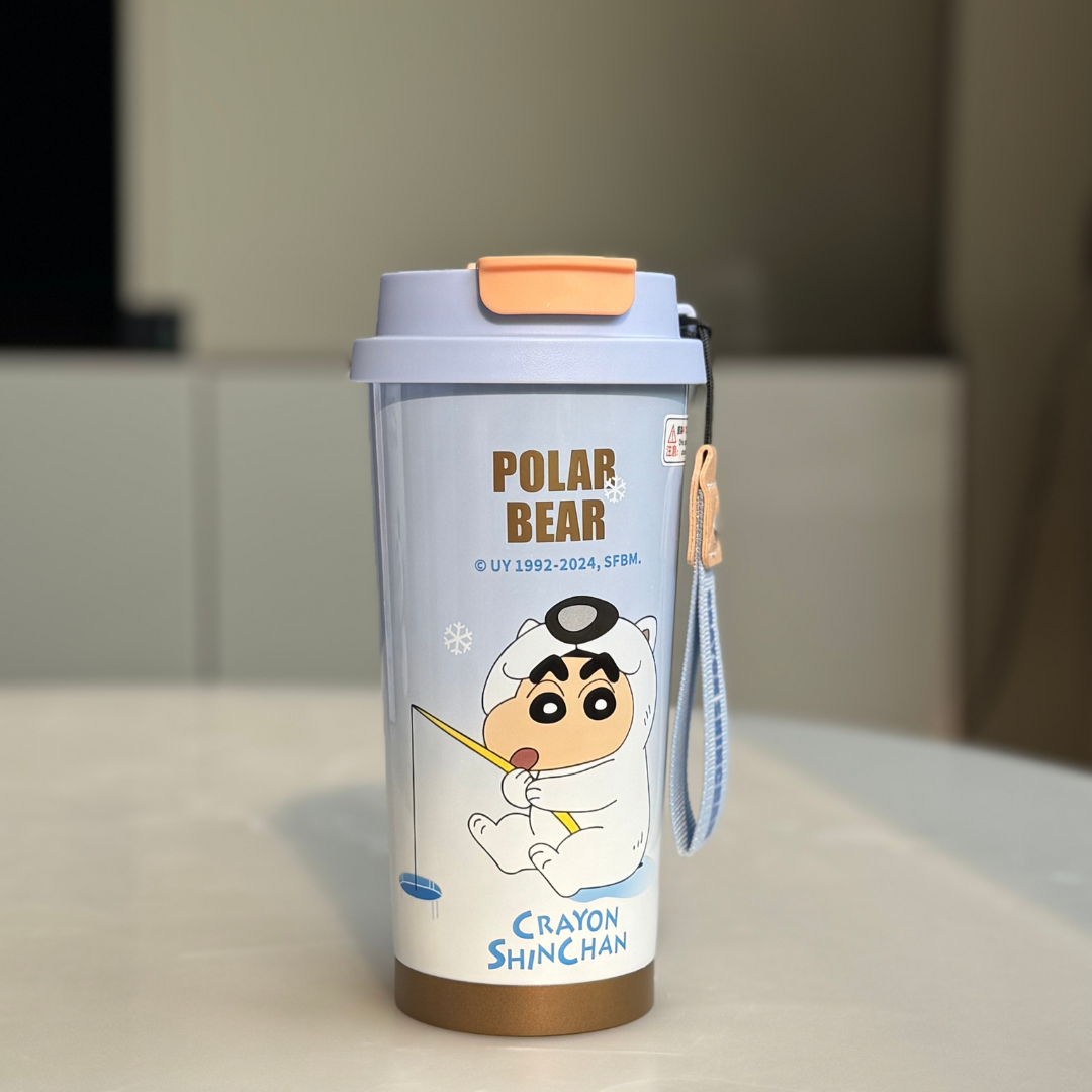 Shinchan Stainless Travel Mug | Stainless Steel Insulated 520ml Coffee Mug