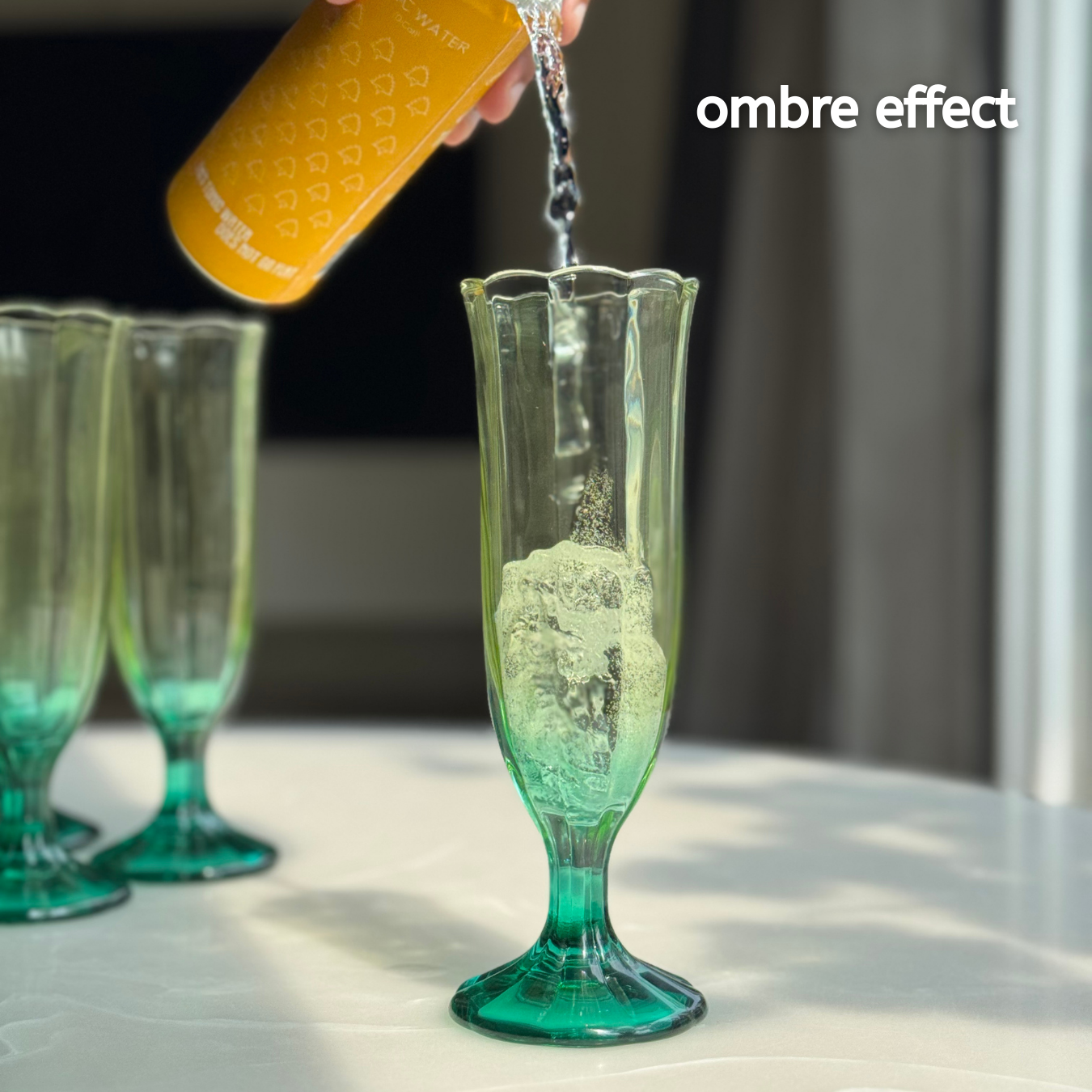 Ombré Coloured Champagne Glasses | Set of 2 glasses