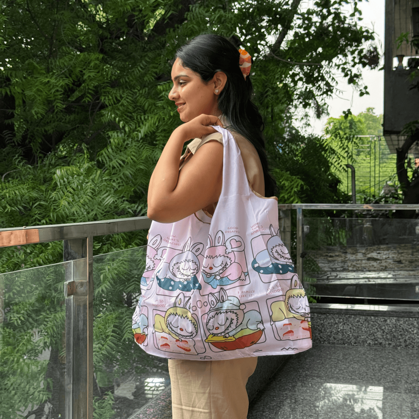 Labubu foldable Pocket Bags