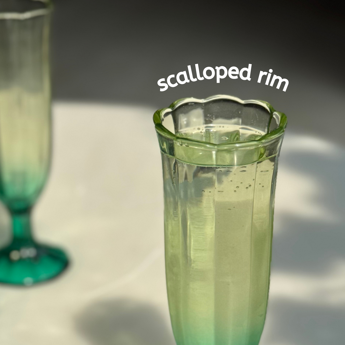 Ombré Coloured Champagne Glasses | Set of 2 glasses