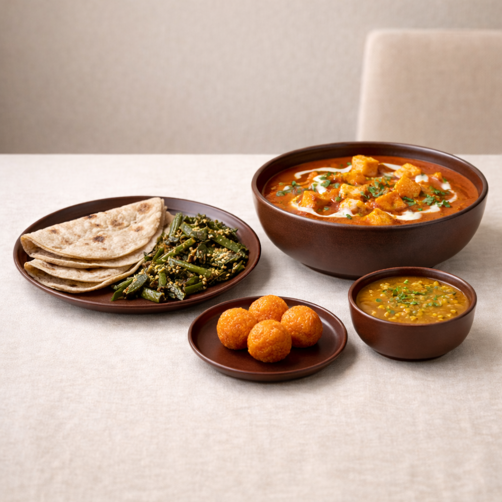 Matte Brown Ceramic Dinner Set