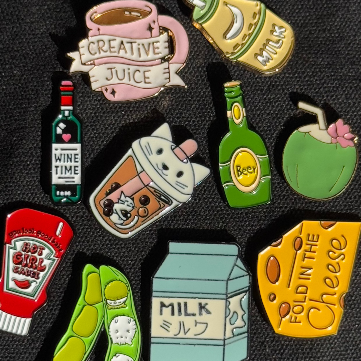 Nom Nom Enamel Pins