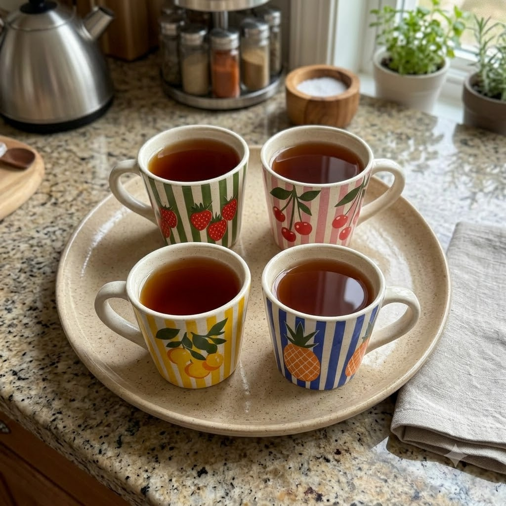 Set of 4 Cups | The Fruitea Cup Collection