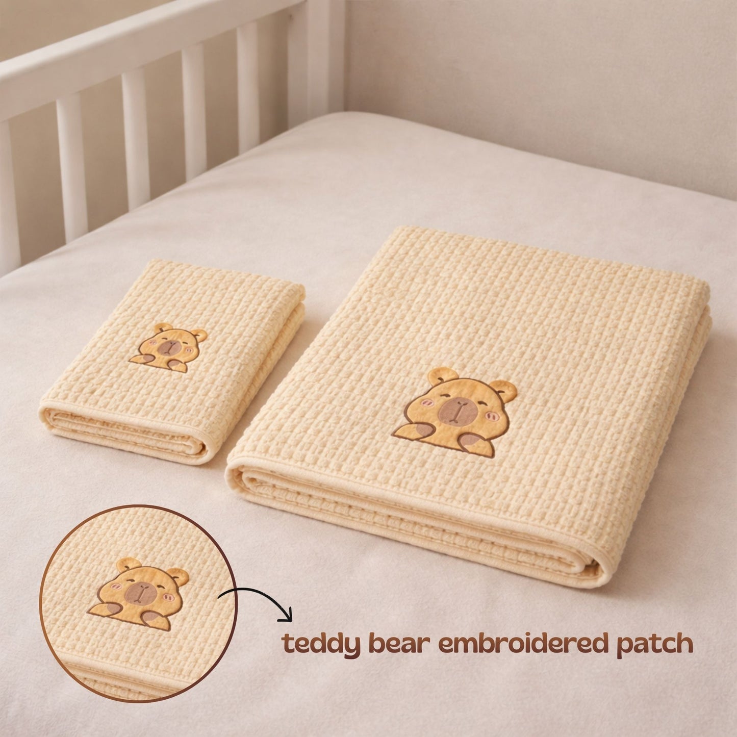 Ultra-Soft Baby Towel| ToddlerTeddy Bear Towel | Set of 2 | For Daily Use and Gifting