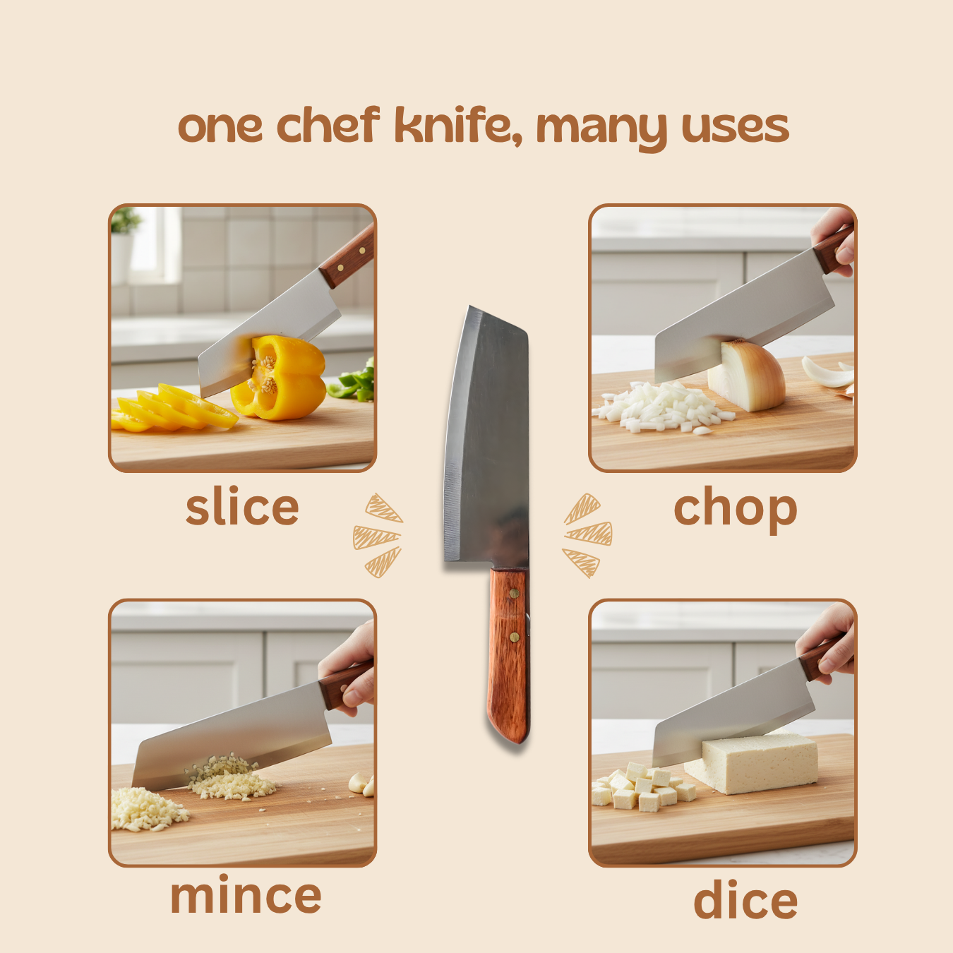 Fabulous 4 Combo | Pro Peeler + Crinkle Cutter + Chef's Knife + Everyday Knife