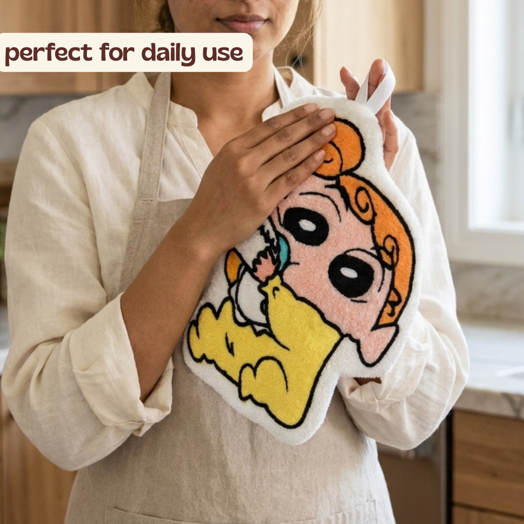 Shinchan and Friends Hand Towel | | Soft Terrycloth Hand Towels