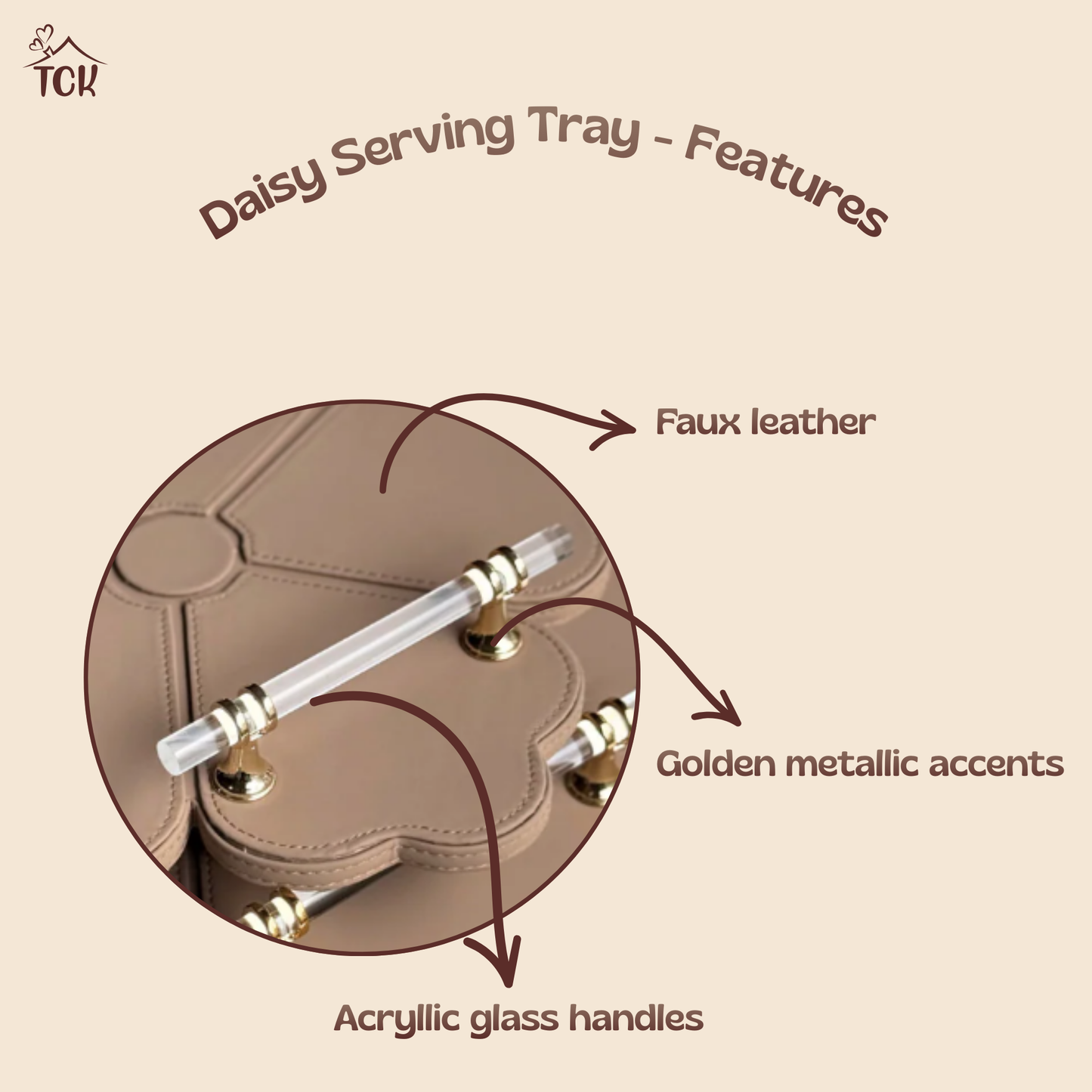 Luxe Faux Leather Serving & Décor Tray (Set of 2)
