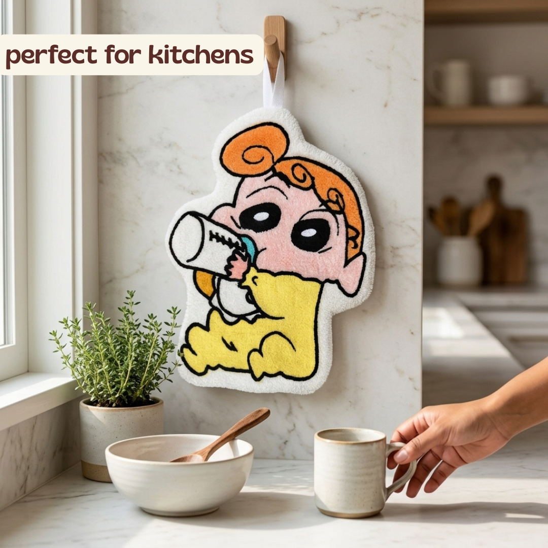 Shinchan and Friends Hand Towel | | Soft Terrycloth Hand Towels