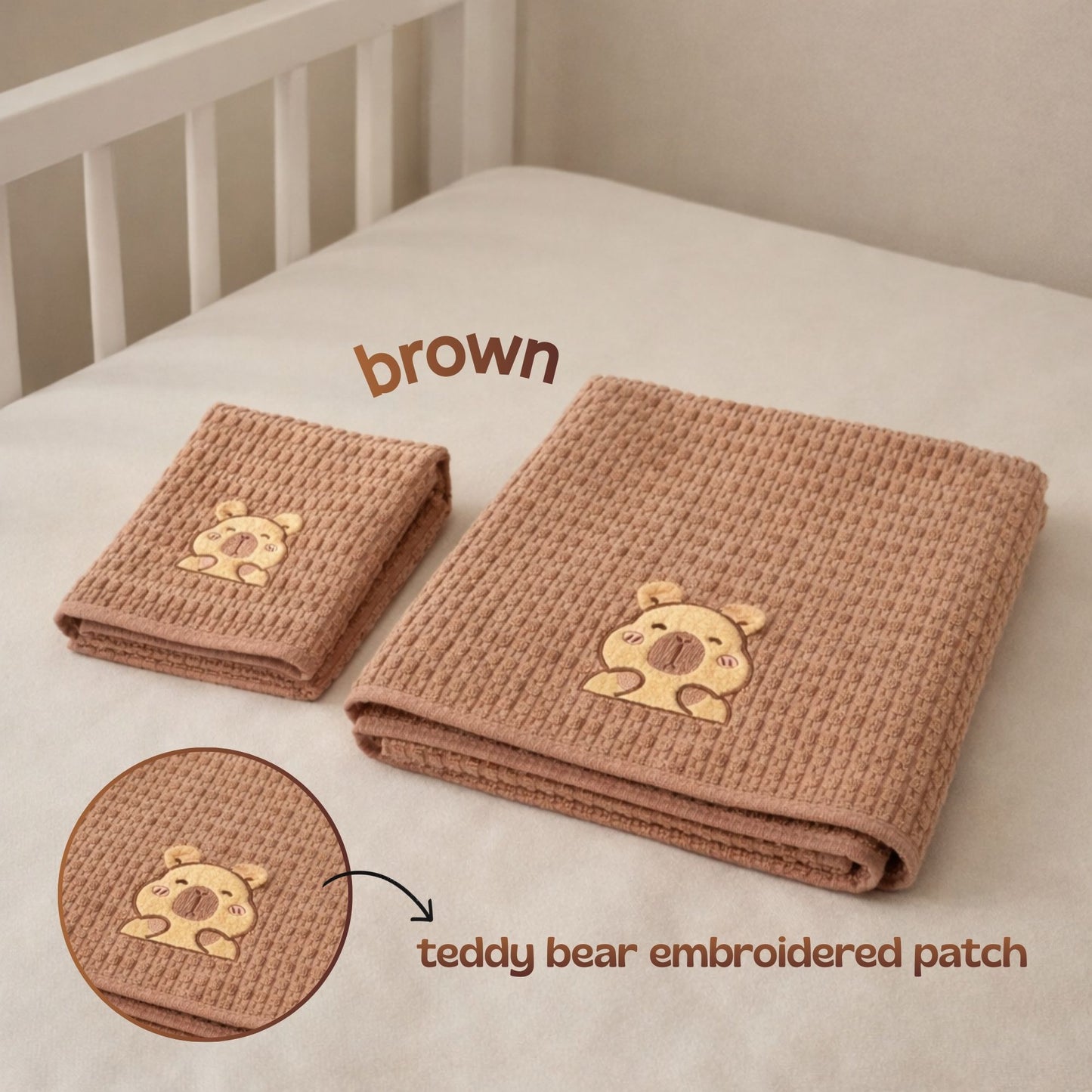 Ultra-Soft Baby Towel| ToddlerTeddy Bear Towel | Set of 2 | For Daily Use and Gifting