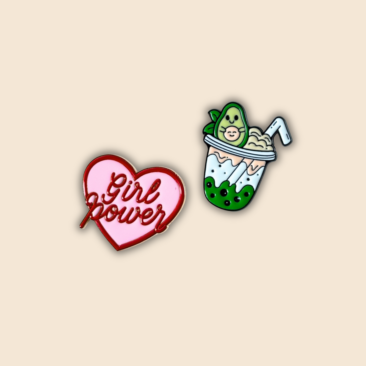 Girlie Pop Enamel Pins (Set of 2)