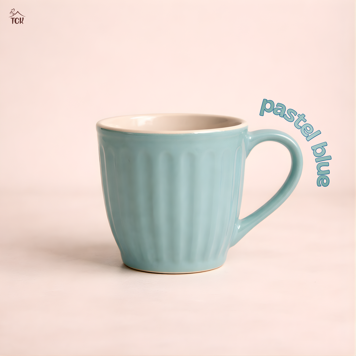 Ribbed Ceramic Pastel Cups