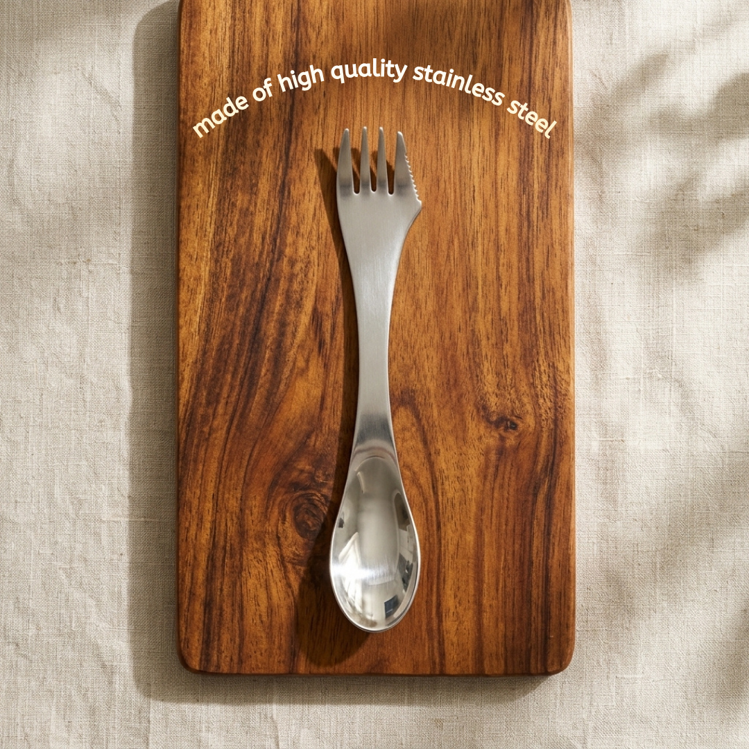 3-in-1 Stainless Steel Spork & Butter Knife | Spoon & Fork