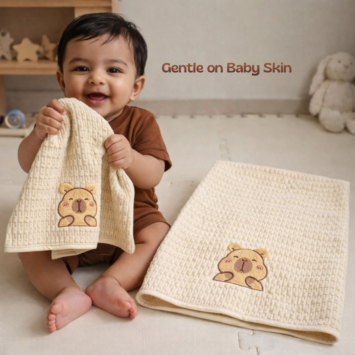 Ultra-Soft Baby Towel| ToddlerTeddy Bear Towel | Set of 2 | For Daily Use and Gifting