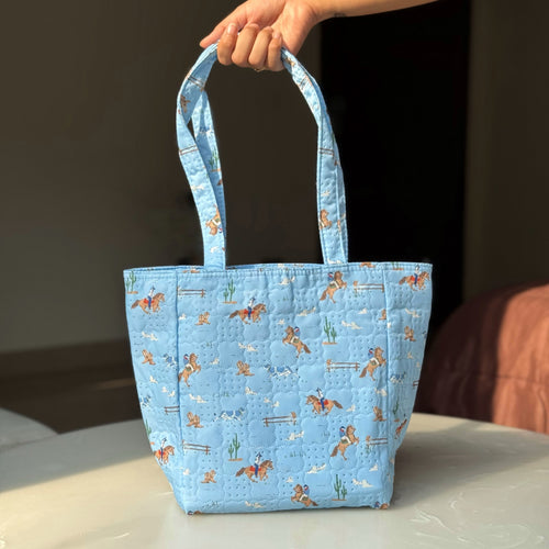 Mini Tote Bag | Quilted Water Resistant Tote Bag