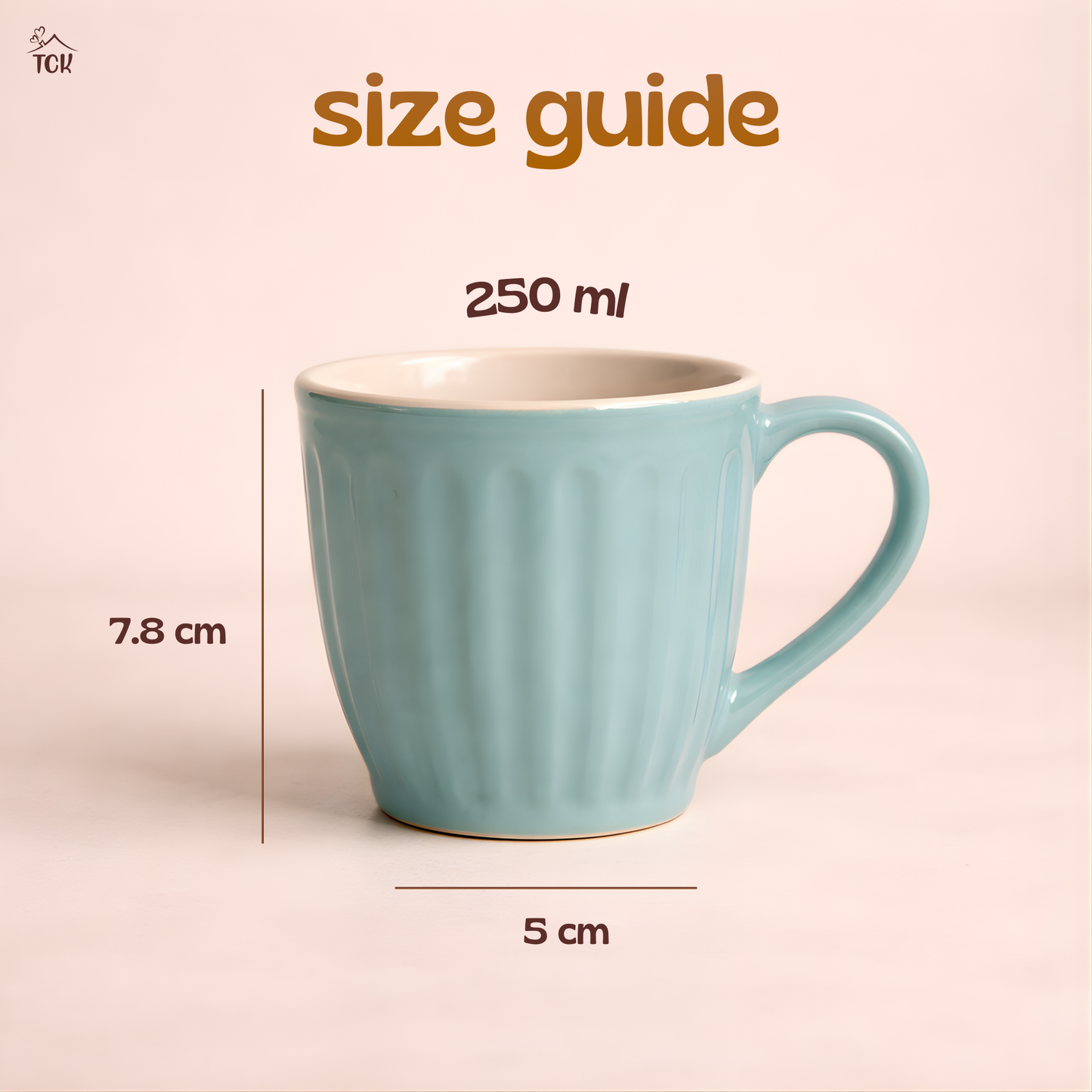 Ribbed Ceramic Pastel Mugs