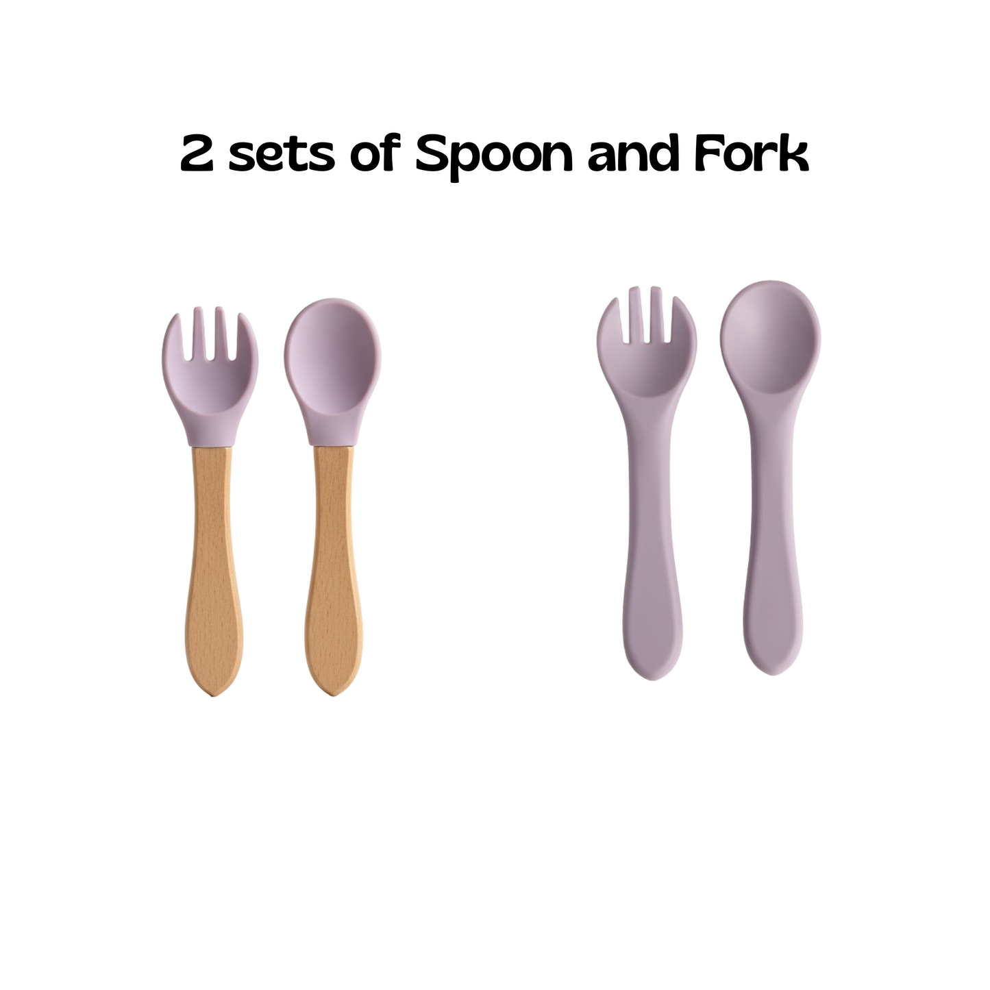 Purple Squirrel Baby's Meal Set | 10 piece silicone meal set | Recommended for 6 month to 12 month babies