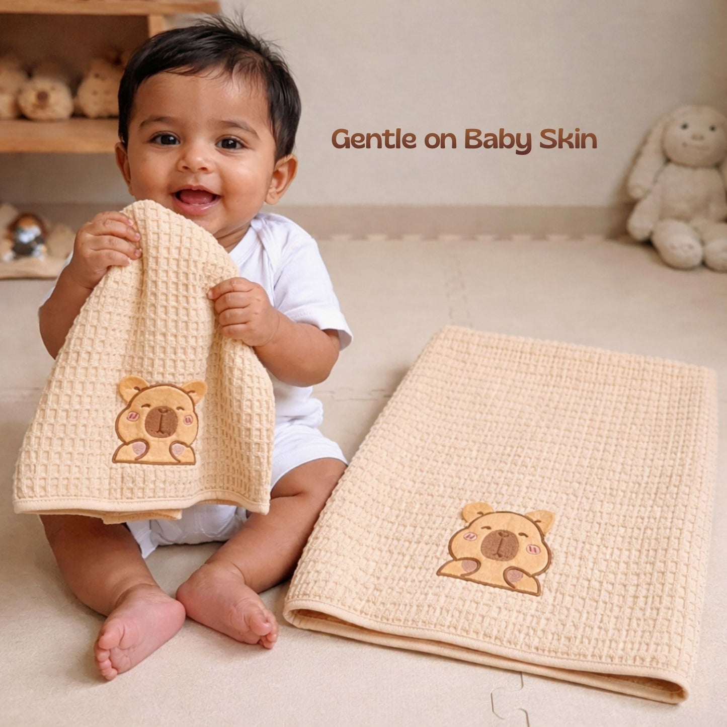 Ultra-Soft Baby Towel| ToddlerTeddy Bear Towel | Set of 2 | For Daily Use and Gifting