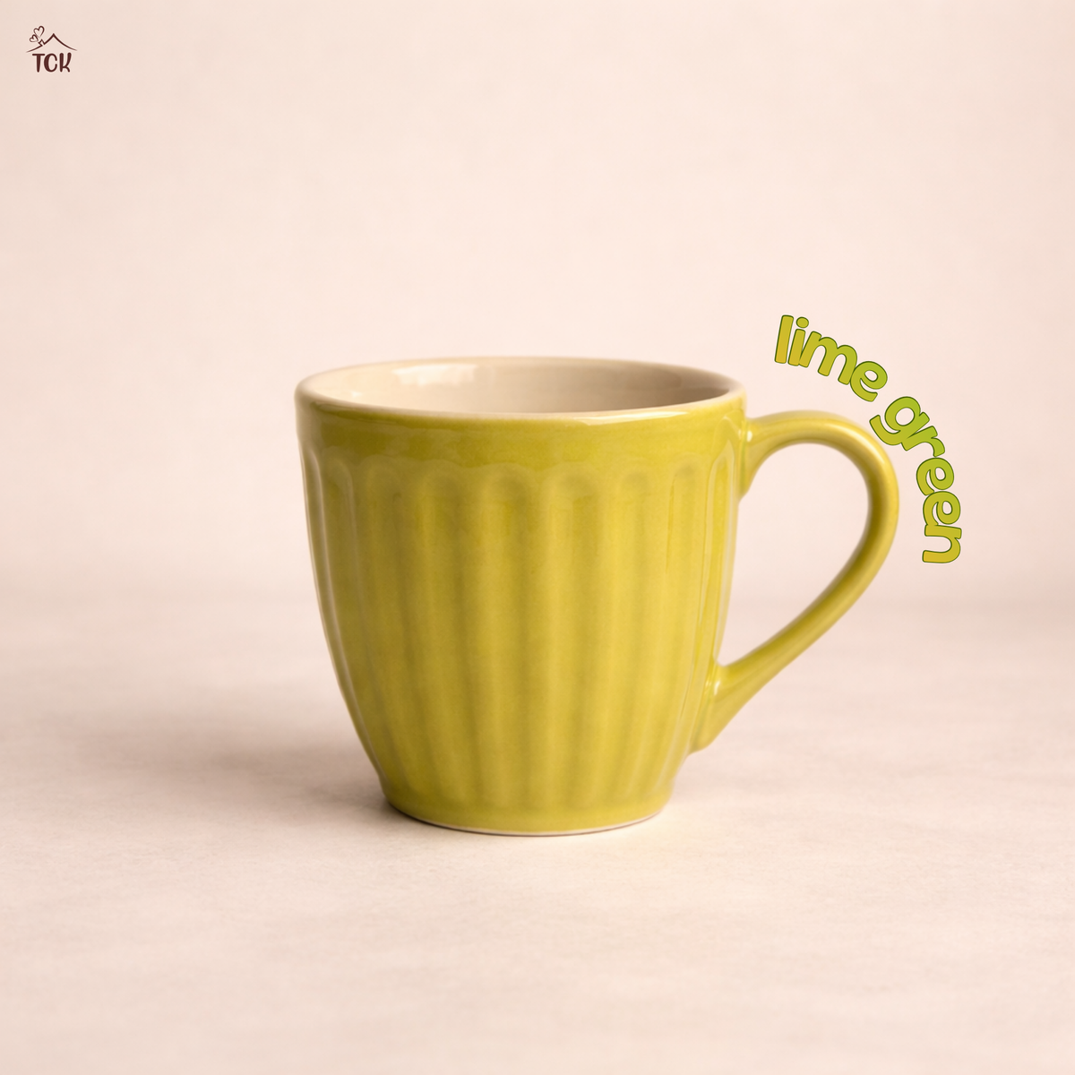 Ribbed Ceramic Pastel Cups