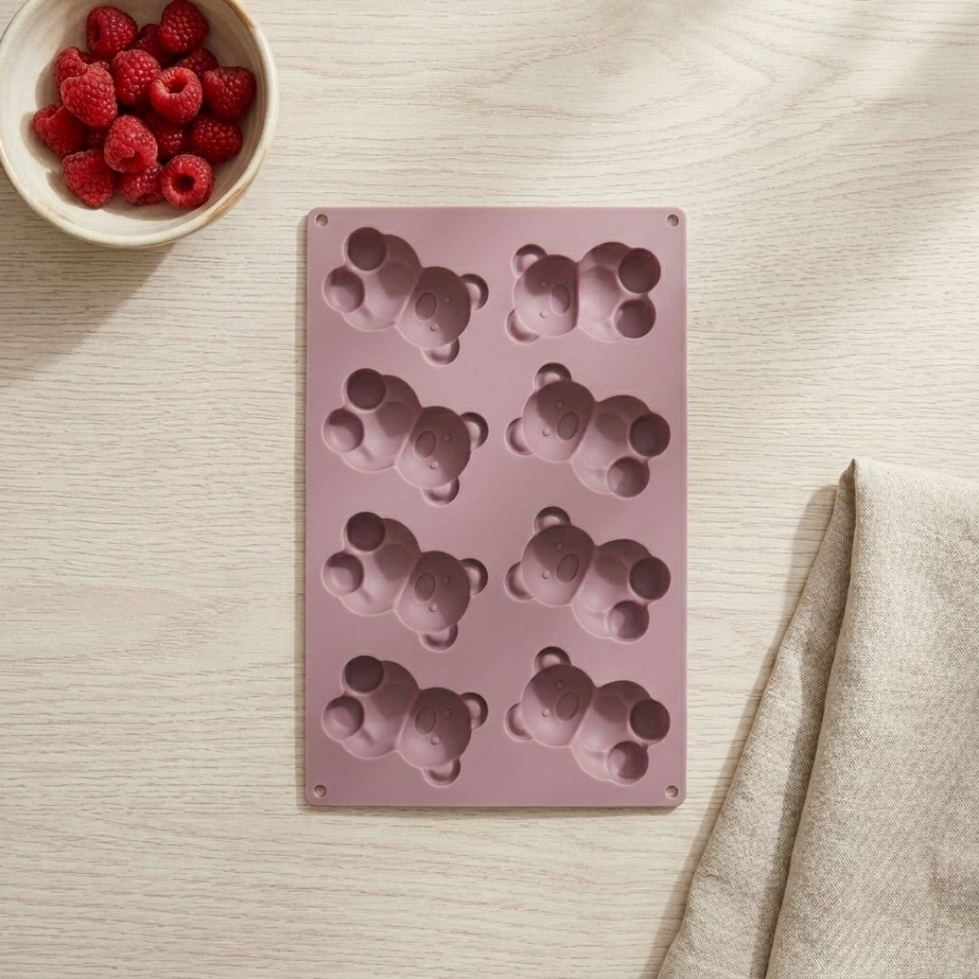 Teddy Bear Silicone Mold – 8 Cavity Multipurpose Mold