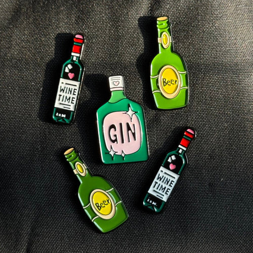 Tipsy Enamel Pins (Set of 3)