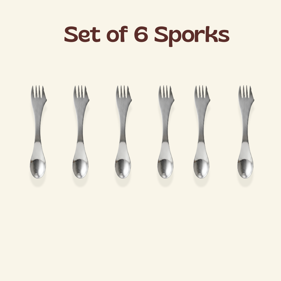 3-in-1 Stainless Steel Spork & Butter Knife | Spoon & Fork