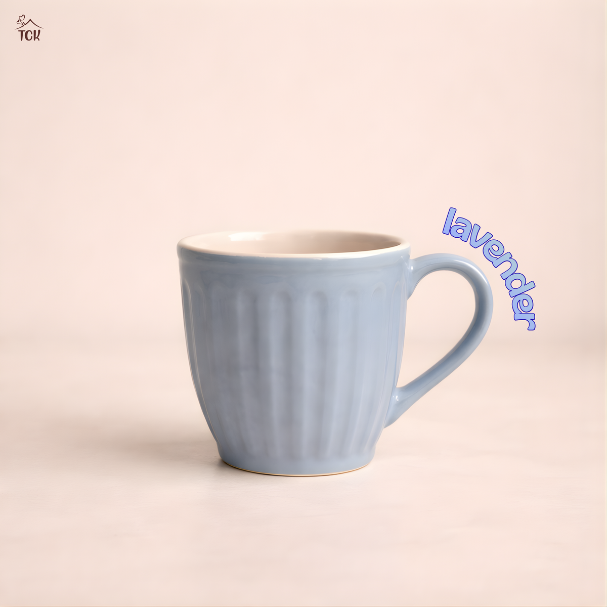 Ribbed Ceramic Pastel Cups