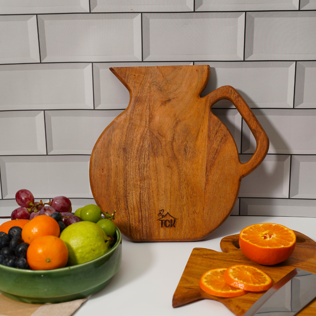Chopping Board | Premium Acacia Wood Chopping and Serving Board with Beeswax Finish