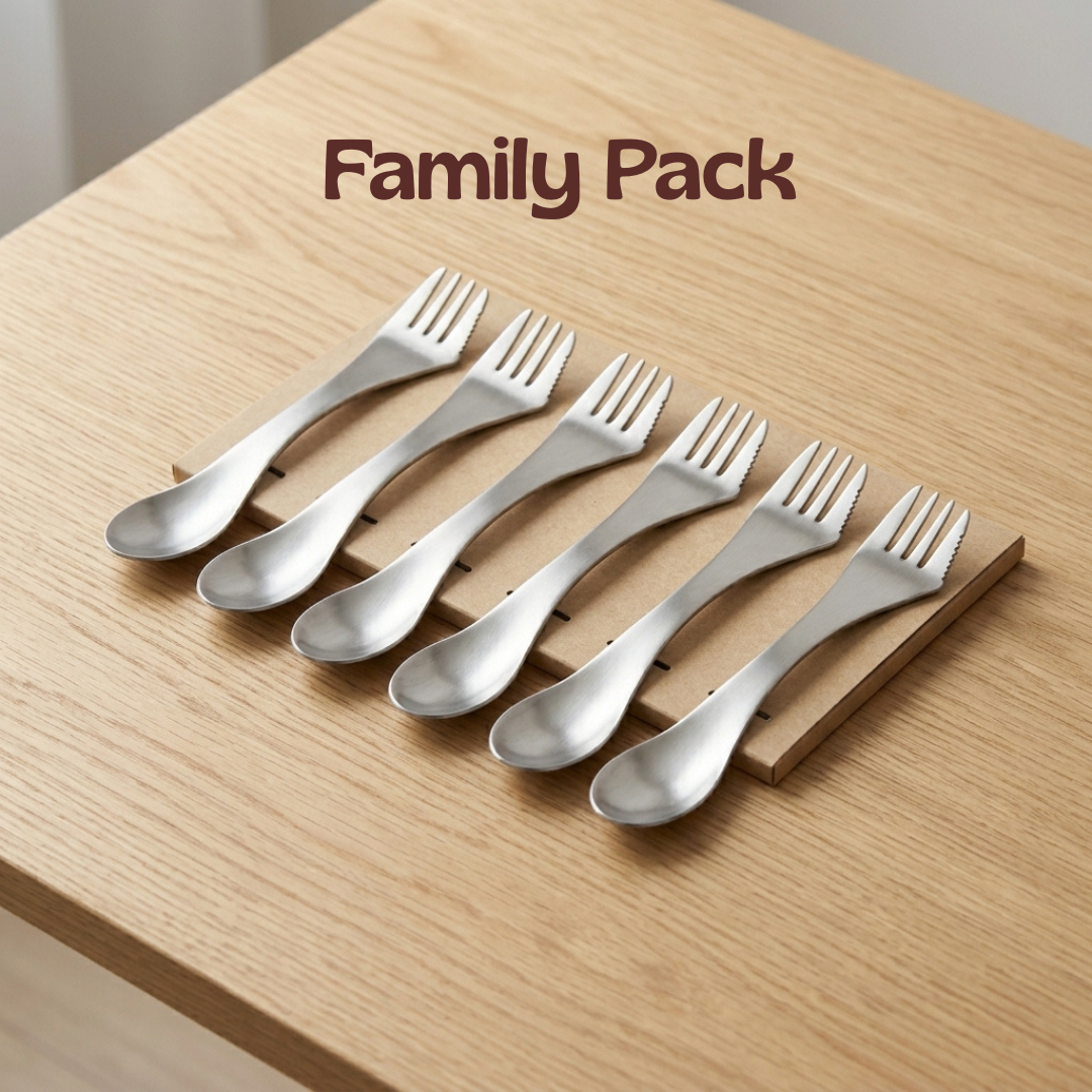 3-in-1 Stainless Steel Spork & Butter Knife | Spoon & Fork