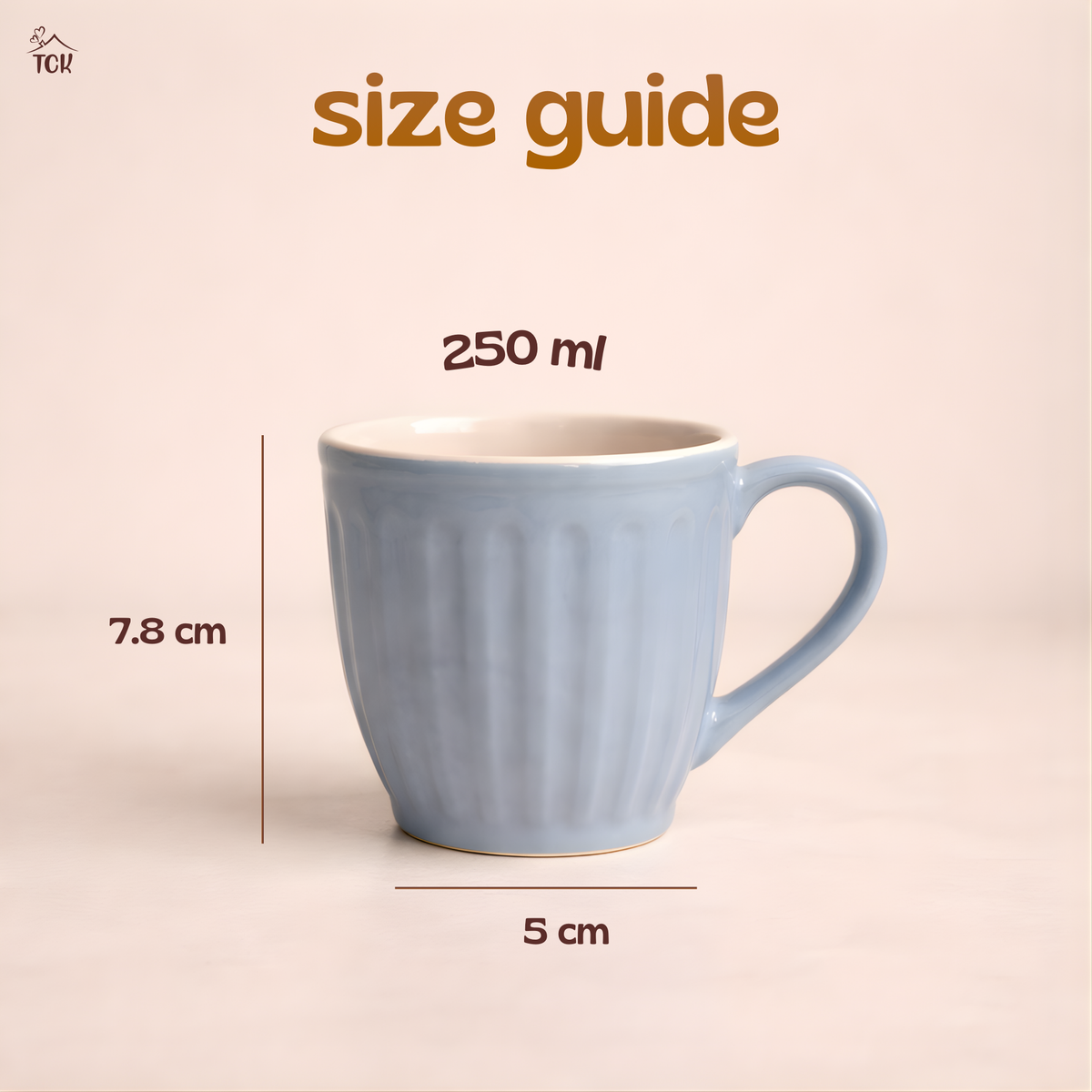 Ribbed Ceramic Pastel Cups