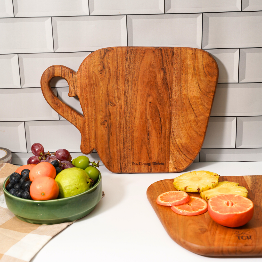 Chopping Board | Premium Acacia Wood Chopping and Serving Board with Beeswax Finish