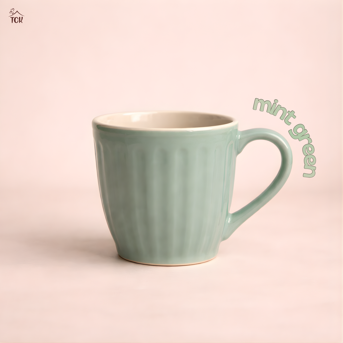 Ribbed Ceramic Pastel Cups