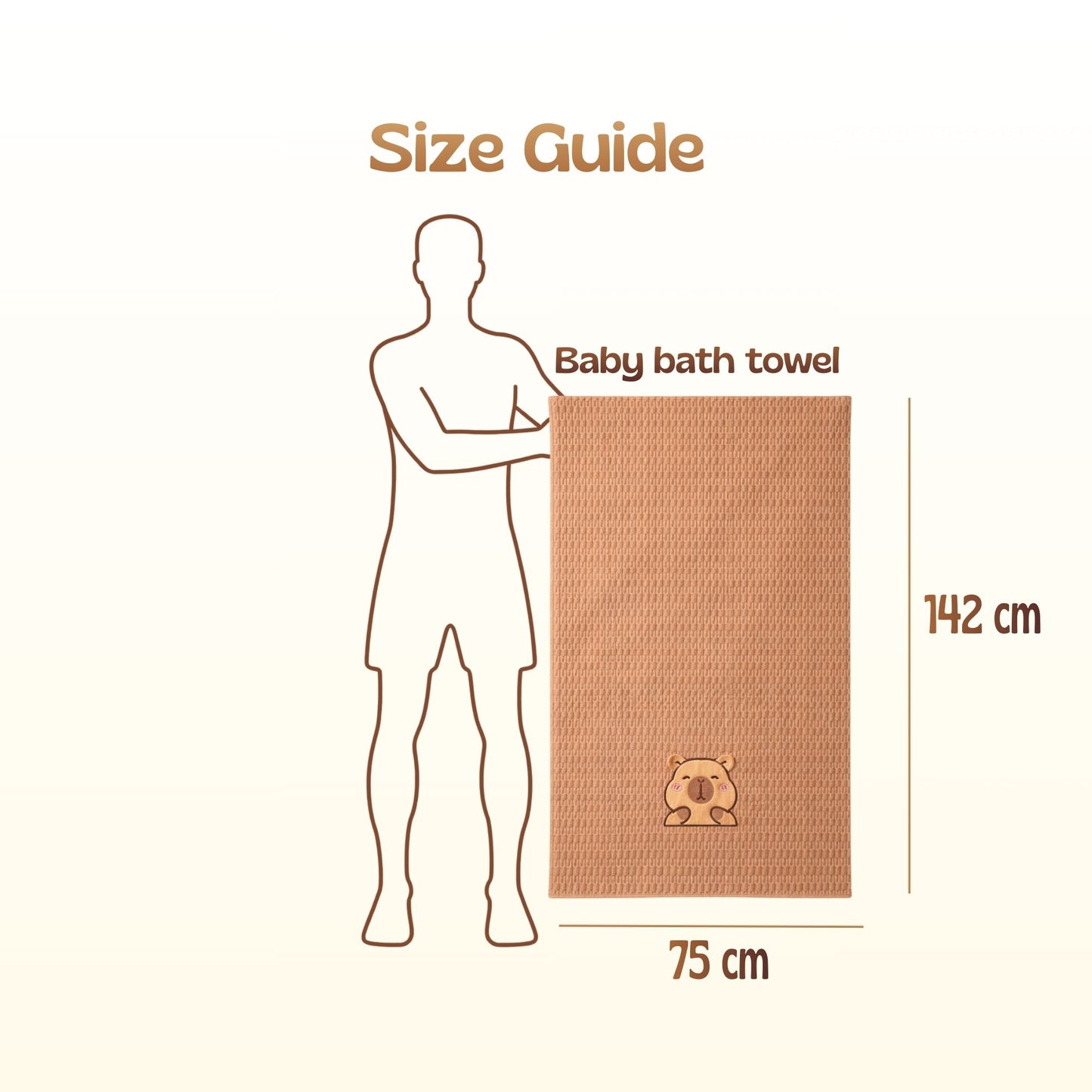 Ultra-Soft Baby Towel| ToddlerTeddy Bear Towel | Set of 2 | For Daily Use and Gifting