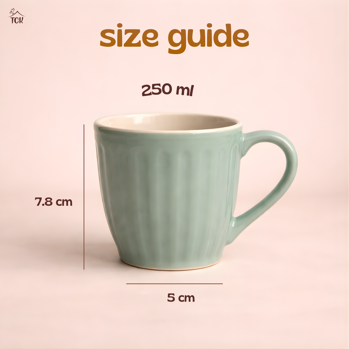 Ribbed Ceramic Pastel Cups