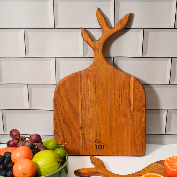 Chopping Board | Premium Acacia Wood Chopping and Serving Board with Beeswax Finish