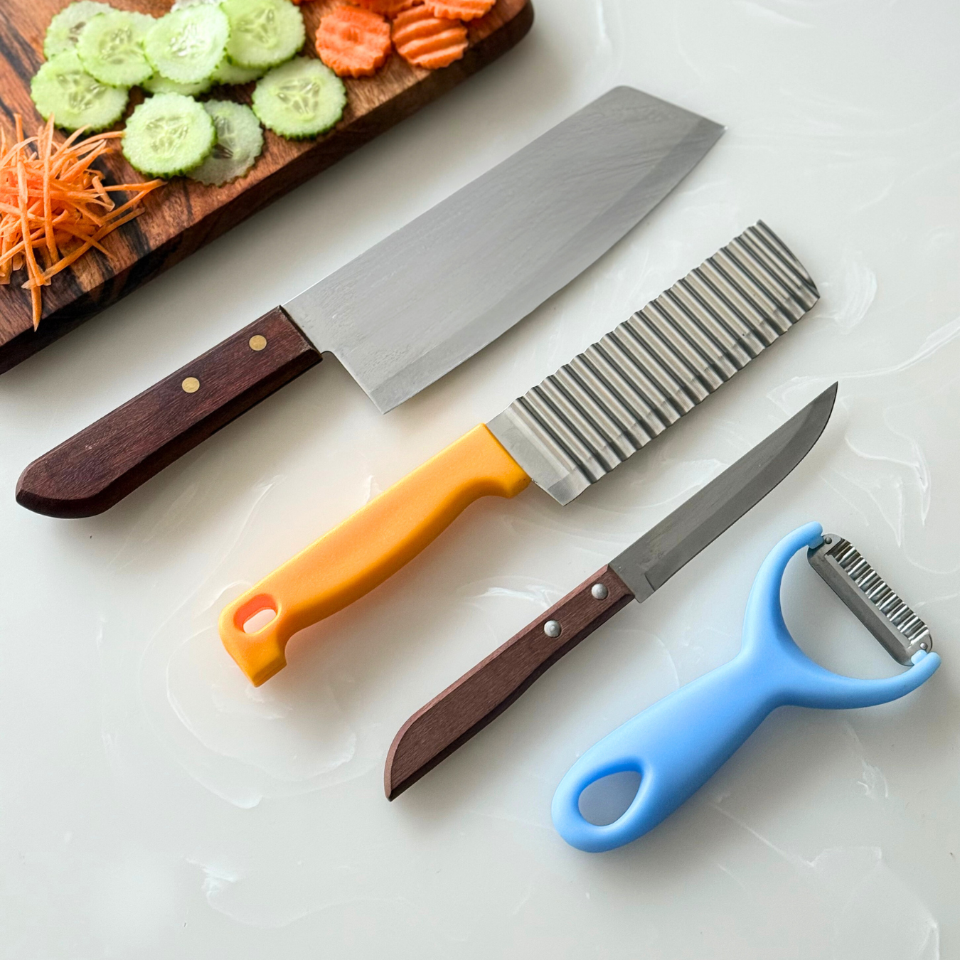 Fabulous 4 Combo | Pro Peeler + Crinkle Cutter + Chef's Knife + Everyday Knife