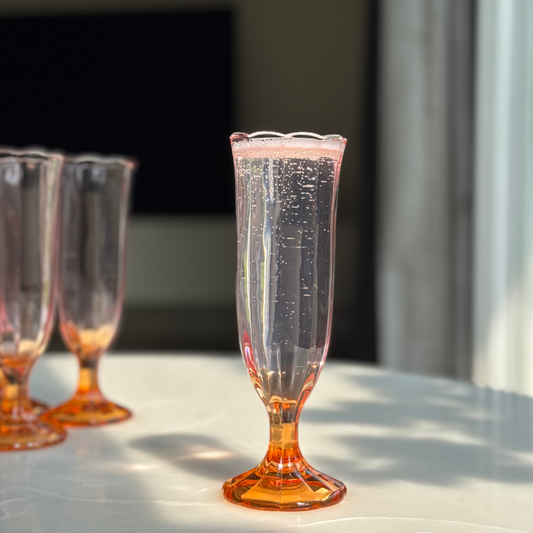 Ombré Coloured Champagne Glasses | Set of 2 glasses