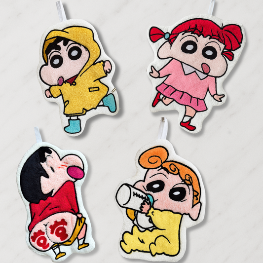 Shinchan and Friends Hand Towel | | Soft Terrycloth Hand Towels