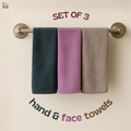 Hand and Face Towels (set of 3) | Feather-Feel Microfibre Hand and Face Towels