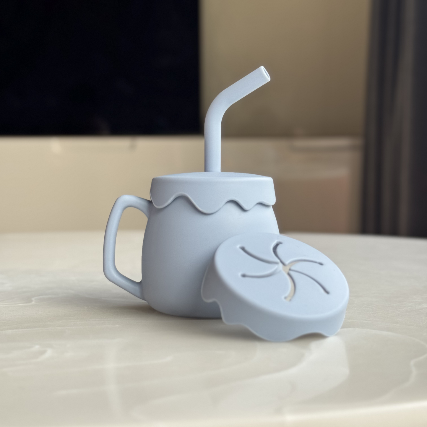 Sip and Snack Cup | Silicone 3 in 1 Baby Cup for water, milk and snack time