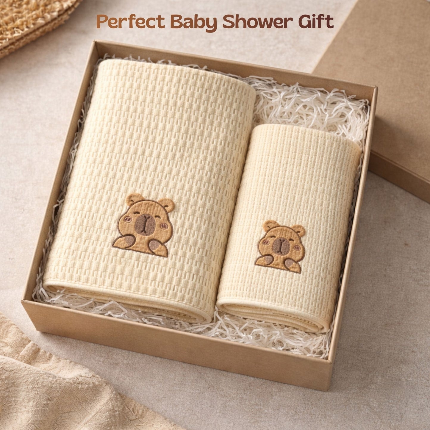 Ultra-Soft Baby Towel| ToddlerTeddy Bear Towel | Set of 2 | For Daily Use and Gifting