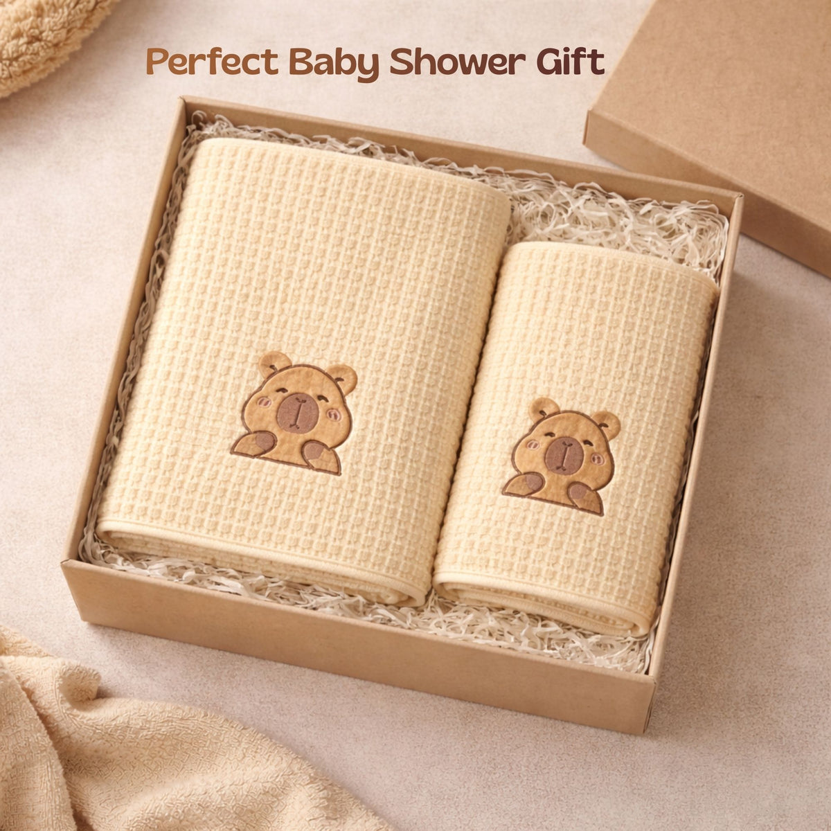 Ultra-Soft Baby Towel| ToddlerTeddy Bear Towel | Set of 2 | For Daily Use and Gifting