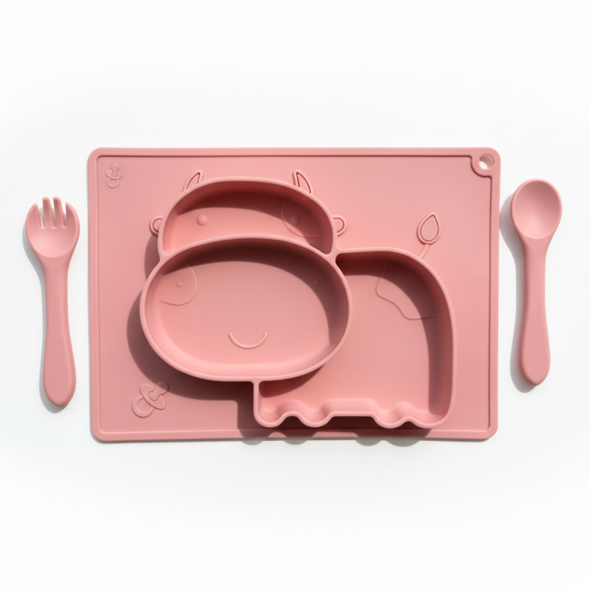 Meal Time Set | Soft Silicone Meal Plate with Animal Shapes for Kids