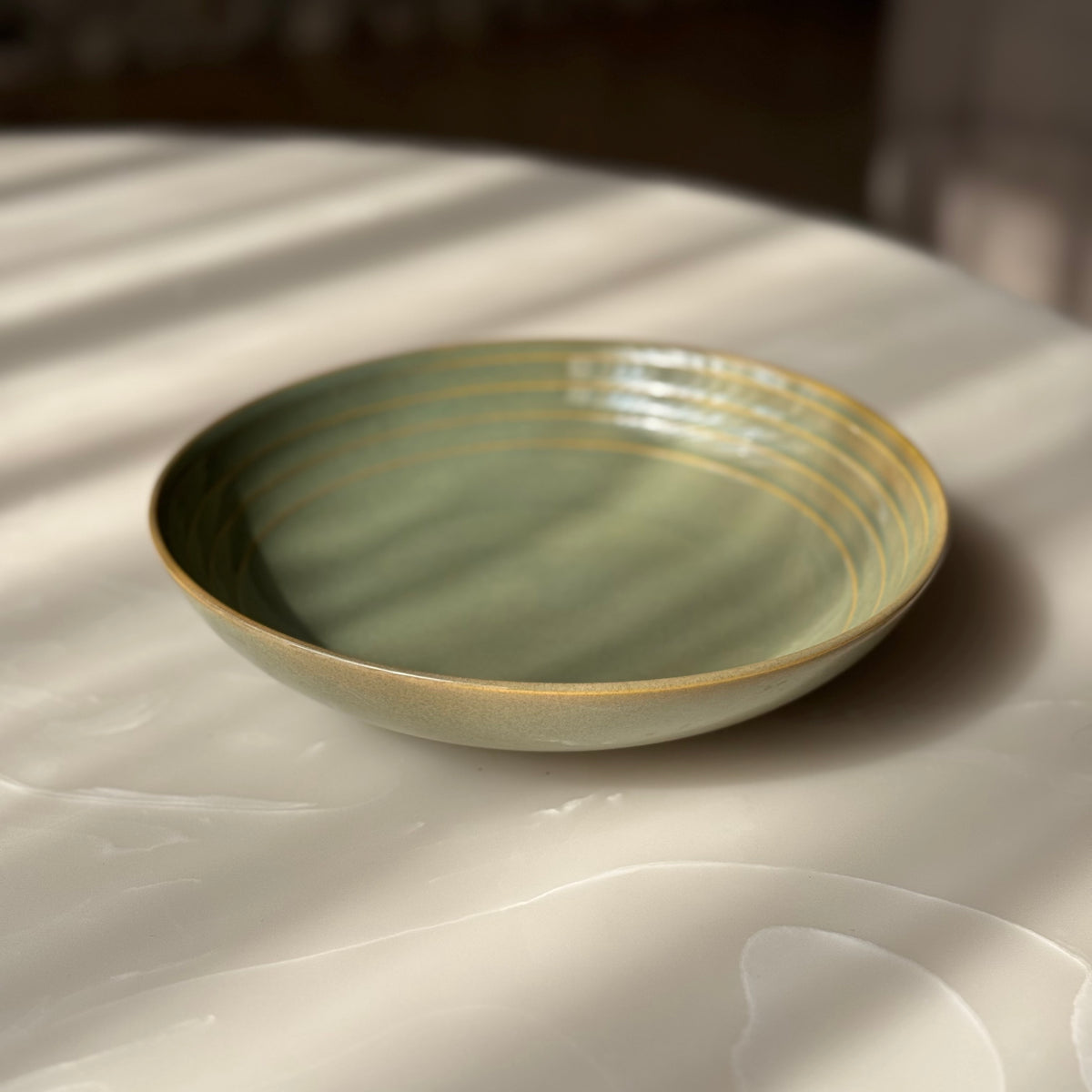 Textured Ceramic Pasta Plate