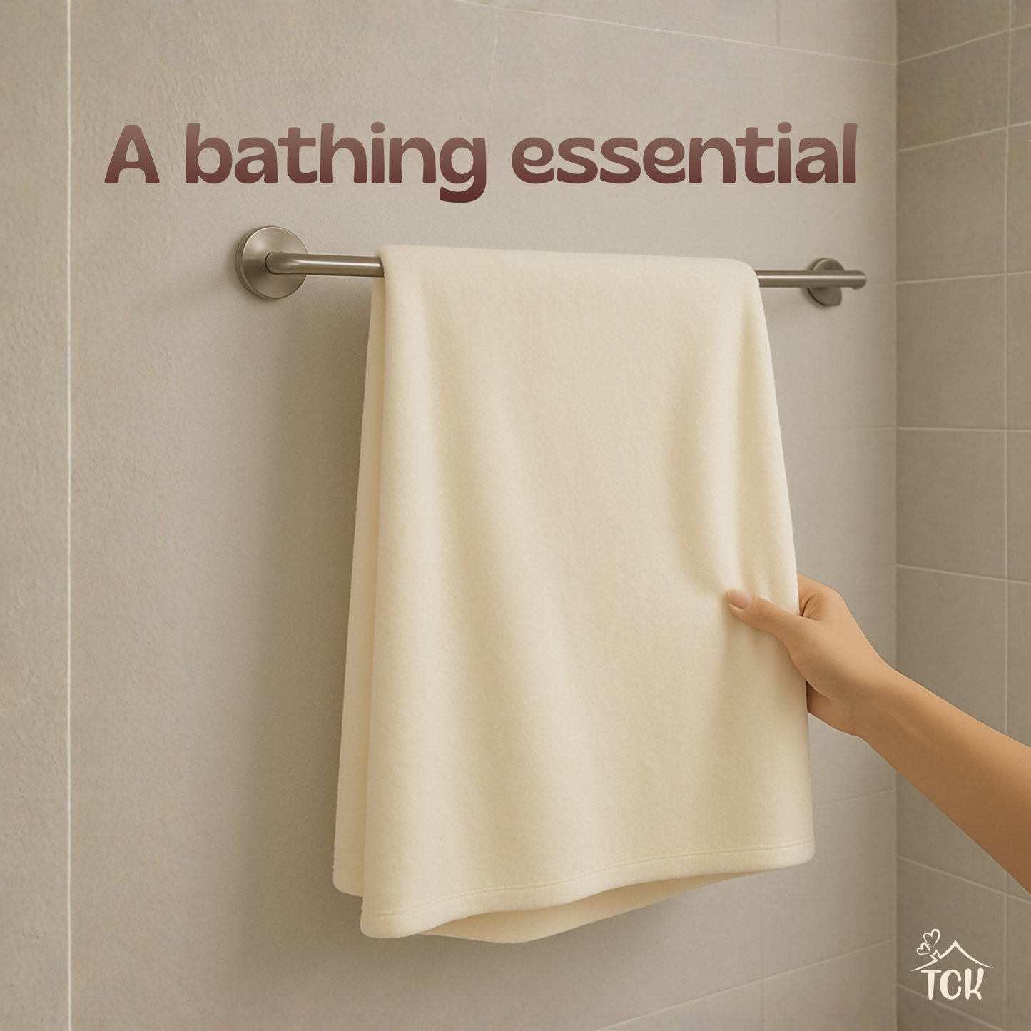 Bath Towel - Neutral | Soft Microfibre Neutral Colour Bath Towel